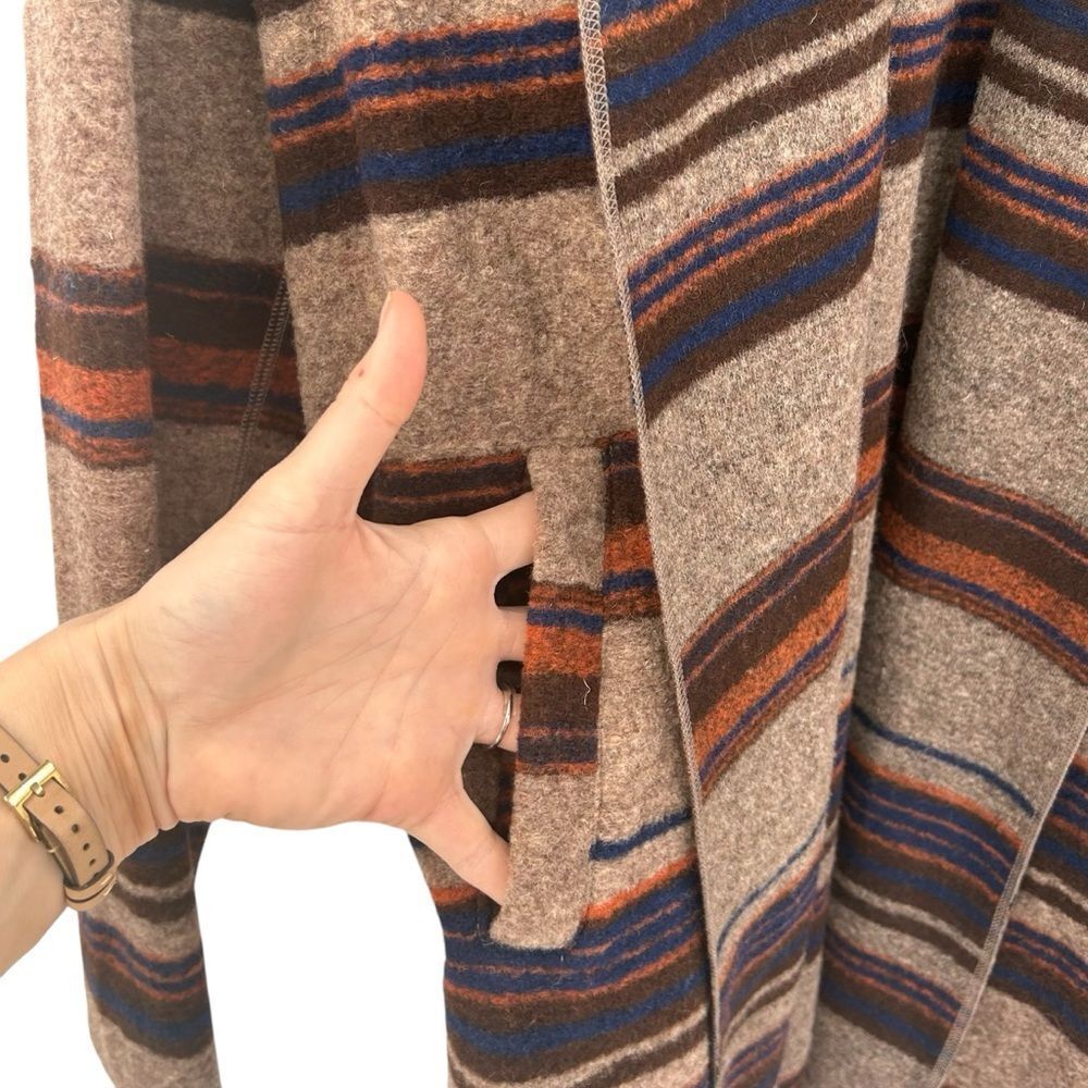 Soft Surroundings Multi-Color Stripe Wool Blend O… - image 2